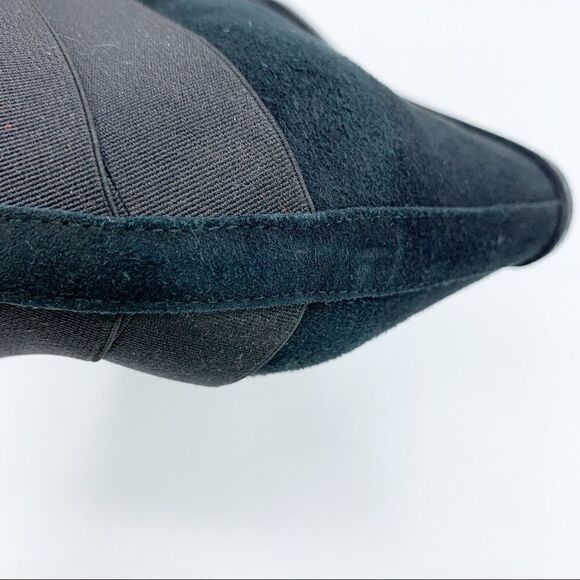 Stuart Weitzman Be Happy Black Suede Hidden Wedge Booties Criss-cross Elastic‎ - Picture 11 of 16